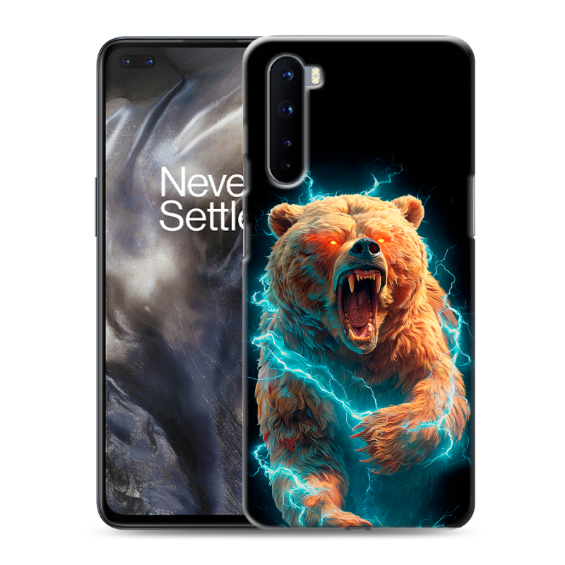 Силиконовый противоударный чехол на OnePlus Nord с принтом Медведь Силиконовый противоударный чехол на OnePlus Nord с принтом Медведь