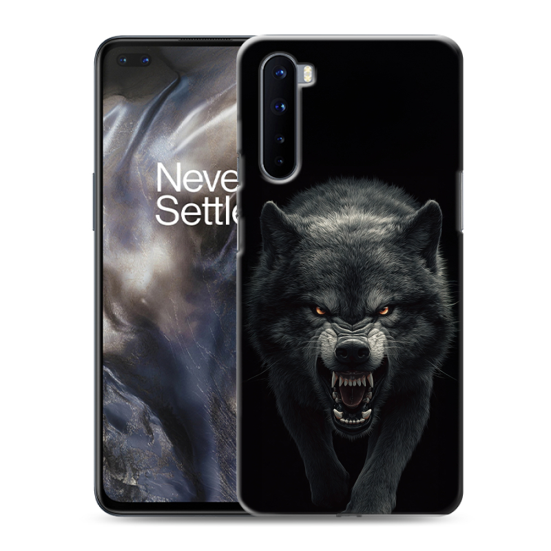 Силиконовый противоударный чехол на OnePlus Nord с принтом Волк Силиконовый противоударный чехол на OnePlus Nord с принтом Волк