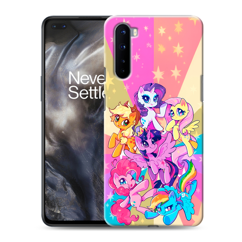 Пластиковый чехол на OnePlus Nord с принтом My little pony Дружба чудо Пластиковый чехол на OnePlus Nord с принтом My little pony Дружба чудо