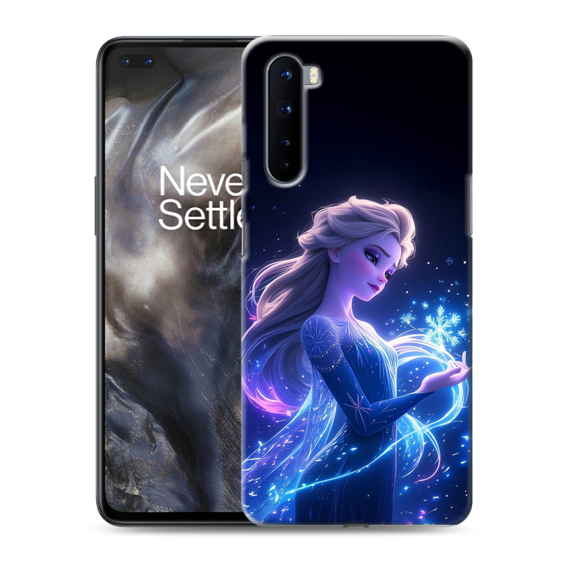 Силиконовый противоударный чехол на OnePlus Nord с принтом Холодное сердце Frozen Силиконовый противоударный чехол на OnePlus Nord с принтом Холодное сердце Frozen