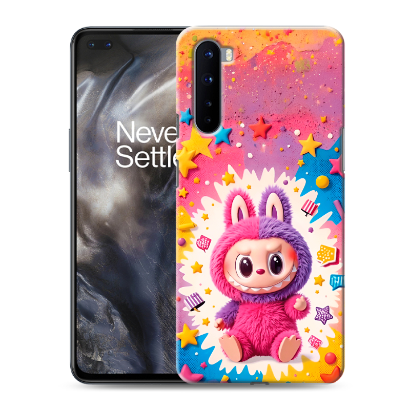 Пластиковый чехол на OnePlus Nord с принтом Labubu Лабубу Пластиковый чехол на OnePlus Nord с принтом Labubu Лабубу