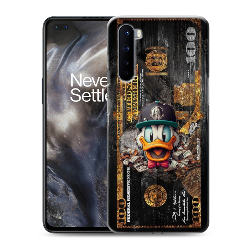 Силиконовый чехол на OnePlus Nord с принтом Дональд Дак Доллар Силиконовый чехол на OnePlus Nord с принтом Дональд Дак Доллар