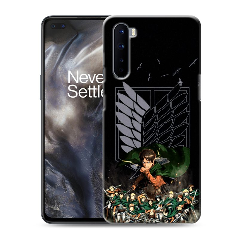 Силиконовый противоударный чехол на OnePlus Nord с принтом Атака титанов Силиконовый противоударный чехол на OnePlus Nord с принтом Атака титанов