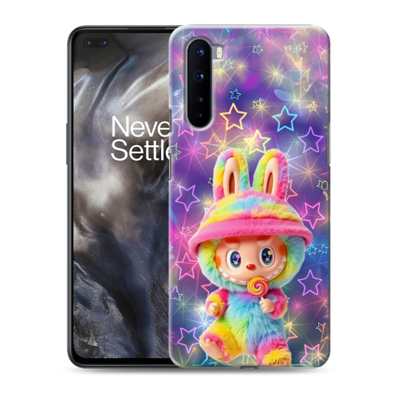 Пластиковый чехол на OnePlus Nord с принтом Labubu Лабубу Пластиковый чехол на OnePlus Nord с принтом Labubu Лабубу