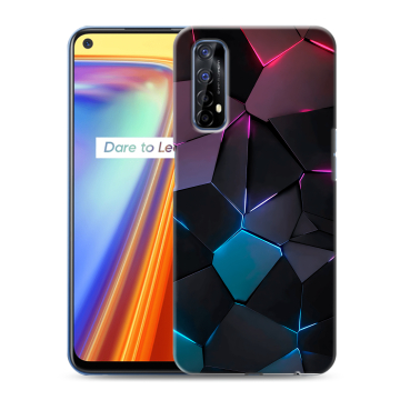 Силиконовый чехол на Realme 7 с принтом Геометрия неона Силиконовый чехол на Realme 7 с принтом Геометрия неона