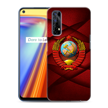Силиконовый чехол на Realme 7 с принтом Герб СССР Силиконовый чехол на Realme 7 с принтом Герб СССР