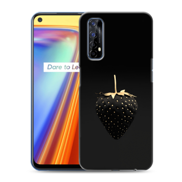 Силиконовый чехол на Realme 7 с принтом Черная клубника Силиконовый чехол на Realme 7 с принтом Черная клубника