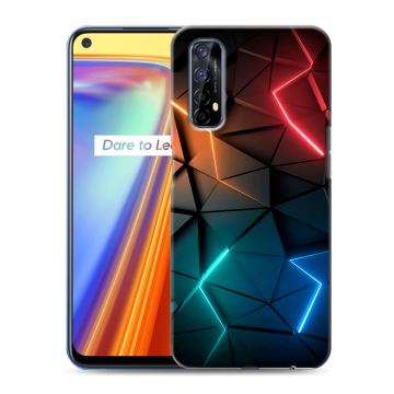 Силиконовый чехол на Realme 7 с принтом Абстракция неон Силиконовый чехол на Realme 7 с принтом Абстракция неон