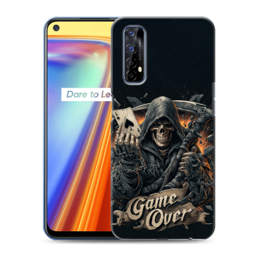 Силиконовый чехол на Realme 7 с принтом Скелет карты Силиконовый чехол на Realme 7 с принтом Скелет карты