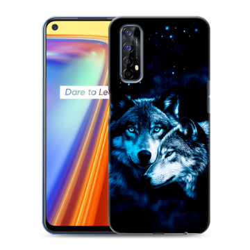 Силиконовый чехол на Realme 7 с принтом Волки Силиконовый чехол на Realme 7 с принтом Волки