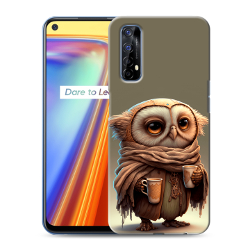 Силиконовый чехол на Realme 7 с принтом Сова Силиконовый чехол на Realme 7 с принтом Сова