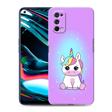 Силиконовый противоударный чехол на Realme 7 Pro с принтом Единорог Силиконовый противоударный чехол на Realme 7 Pro с принтом Единорог