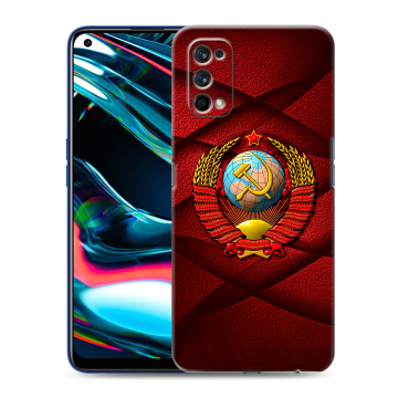 Силиконовый противоударный чехол на Realme 7 Pro с принтом Герб СССР Силиконовый противоударный чехол на Realme 7 Pro с принтом Герб СССР