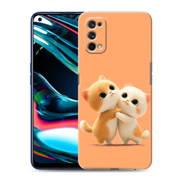 Силиконовый противоударный чехол на Realme 7 Pro с принтом Милые котики Силиконовый противоударный чехол на Realme 7 Pro с принтом Милые котики