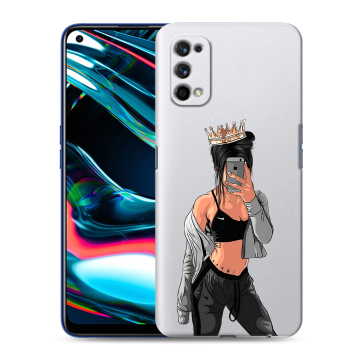 Силиконовый противоударный чехол на Realme 7 Pro с принтом Женские принты Силиконовый противоударный чехол на Realme 7 Pro с принтом Женские принты
