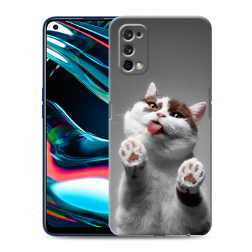 Силиконовый противоударный чехол на Realme 7 Pro с принтом Коты Силиконовый противоударный чехол на Realme 7 Pro с принтом Коты