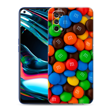 Силиконовый противоударный чехол на Realme 7 Pro с принтом Конфеты Силиконовый противоударный чехол на Realme 7 Pro с принтом Конфеты