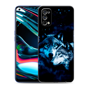 Силиконовый противоударный чехол на Realme 7 Pro с принтом Волки Силиконовый противоударный чехол на Realme 7 Pro с принтом Волки