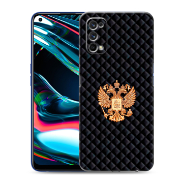 Силиконовый противоударный чехол на Realme 7 Pro с принтом Герб России принт Силиконовый противоударный чехол на Realme 7 Pro с принтом Герб России принт
