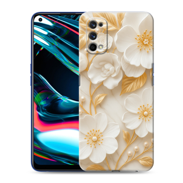 Силиконовый противоударный чехол на Realme 7 Pro с принтом Цветы Силиконовый противоударный чехол на Realme 7 Pro с принтом Цветы