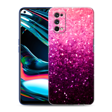 Силиконовый противоударный чехол на Realme 7 Pro с принтом Блестки