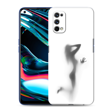 Силиконовый противоударный чехол на Realme 7 Pro с принтом Силуэт