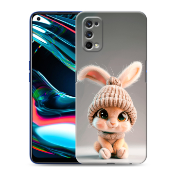 Силиконовый противоударный чехол на Realme 7 Pro с принтом Кролик