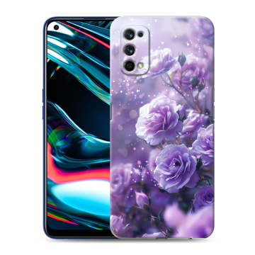 Силиконовый противоударный чехол на Realme 7 Pro с принтом Розы цветы