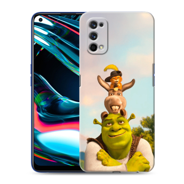 Силиконовый противоударный чехол на Realme 7 Pro с принтом Шрек Shrek