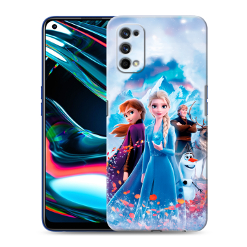 Силиконовый противоударный чехол на Realme 7 Pro с принтом Холодное сердце Frozen Силиконовый противоударный чехол на Realme 7 Pro с принтом Холодное сердце Frozen