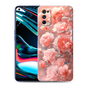 Силиконовый противоударный чехол на Realme 7 Pro с принтом Розы цветы Силиконовый противоударный чехол на Realme 7 Pro с принтом Розы цветы