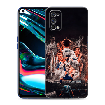 Силиконовый противоударный чехол на Realme 7 Pro с принтом Реал Роналдо Real Ronaldo