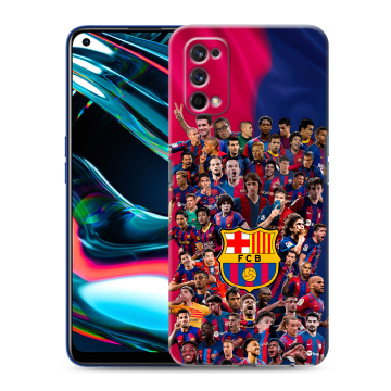 Силиконовый противоударный чехол на Realme 7 Pro с принтом Барселона Barcelona