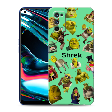 Силиконовый противоударный чехол на Realme 7 Pro с принтом Шрек Shrek