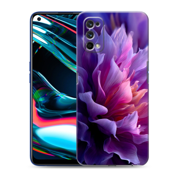Силиконовый противоударный чехол на Realme 7 Pro с принтом женский цветы Силиконовый противоударный чехол на Realme 7 Pro с принтом женский цветы