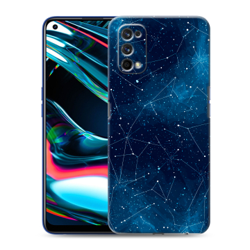 Силиконовый противоударный чехол на Realme 7 Pro с принтом Космос звезды