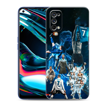 Силиконовый противоударный чехол на Realme 7 Pro с принтом Реал Роналдо