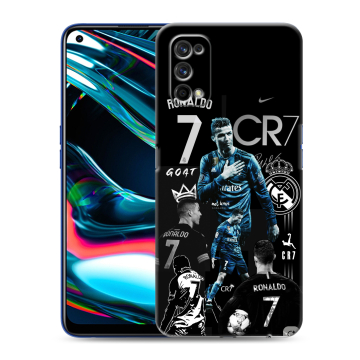 Силиконовый противоударный чехол на Realme 7 Pro с принтом Реал Роналдо