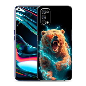 Силиконовый противоударный чехол на Realme 7 Pro с принтом Медведь
