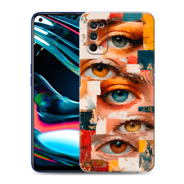 Силиконовый противоударный чехол на Realme 7 Pro с принтом Модный принт