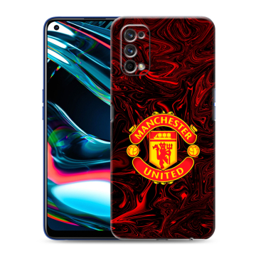 Силиконовый противоударный чехол на Realme 7 Pro с принтом Manchester United