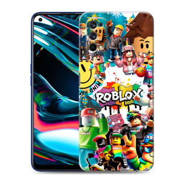 Силиконовый противоударный чехол на Realme 7 Pro с принтом Roblox Роблокс