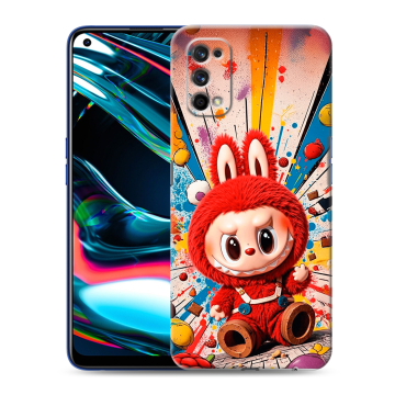 Силиконовый противоударный чехол на Realme 7 Pro с принтом Labubu Лабубу Силиконовый противоударный чехол на Realme 7 Pro с принтом Labubu Лабубу