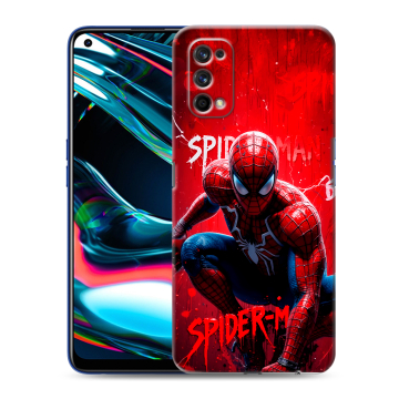 Силиконовый противоударный чехол на Realme 7 Pro с принтом Spiderman Человек паук
