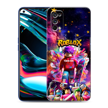 Силиконовый противоударный чехол на Realme 7 Pro с принтом Roblox Роблокс