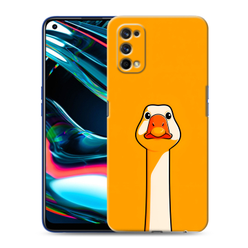 Силиконовый противоударный чехол на Realme 7 Pro с принтом Смешная утка