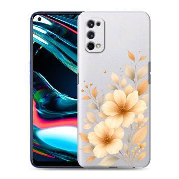 Силиконовый противоударный чехол на Realme 7 Pro с принтом для девушки
