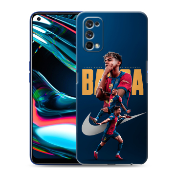 Силиконовый противоударный чехол на Realme 7 Pro с принтом Барселона Barca Yamal Силиконовый противоударный чехол на Realme 7 Pro с принтом Барселона Barca Yamal