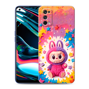 Силиконовый противоударный чехол на Realme 7 Pro с принтом Labubu Лабубу Силиконовый противоударный чехол на Realme 7 Pro с принтом Labubu Лабубу