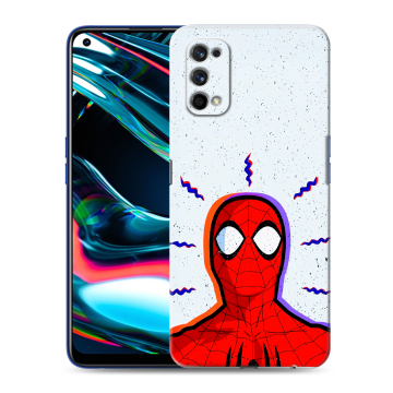 Силиконовый противоударный чехол на Realme 7 Pro с принтом Spiderman Человек паук